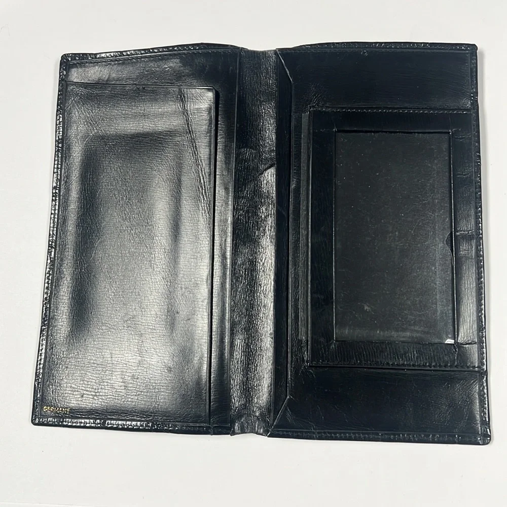 Genuine Alligator Skin Bifold Leather Long Wallet